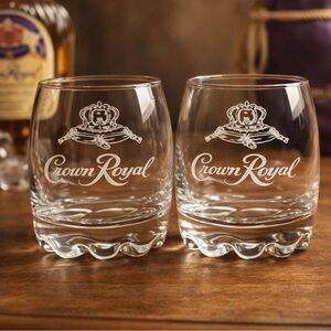 Vintage set of two crown royal shot glasses